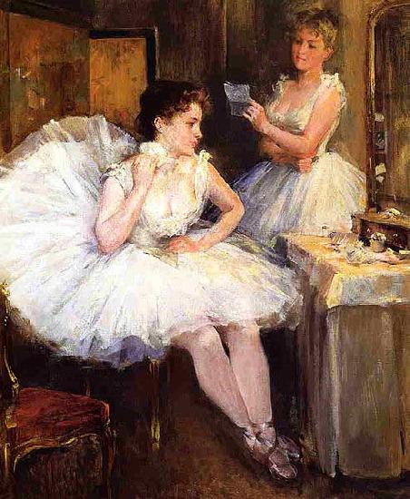 Willard Leroy Metcalf The Ballet Dancers aka The Dressing Room oil painting picture